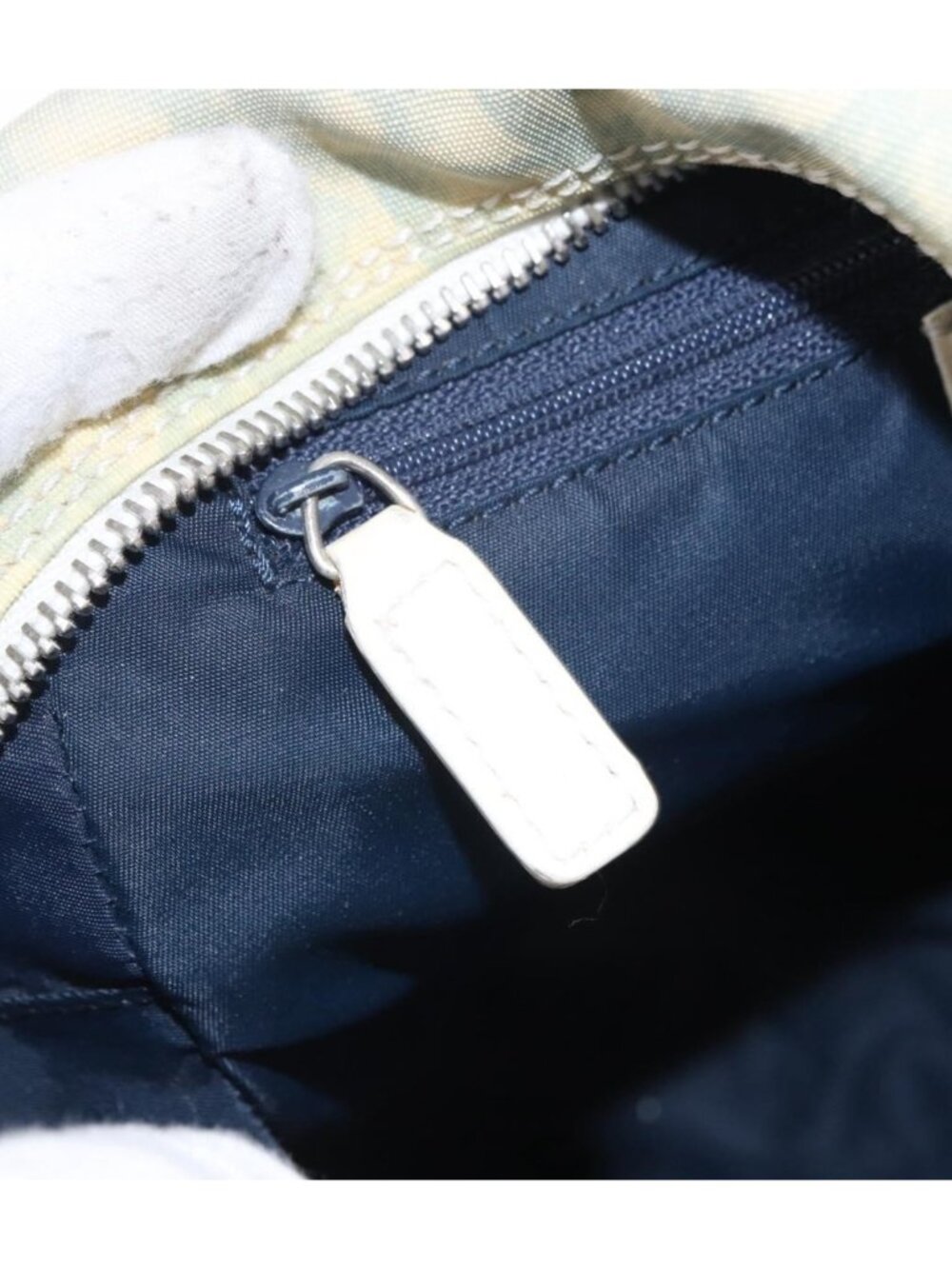 Christian Dior Trotter Canvas Shoulder Bag PVC Light Blue Silver - Picture 16 of 16